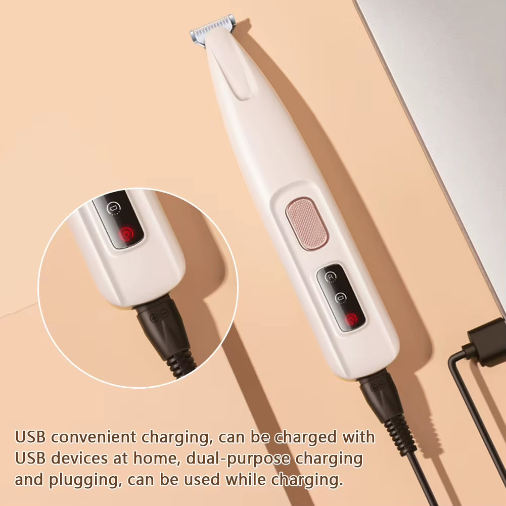 Dog Paw Trimmer with LED Light Fully Waterproof Portable Pet Hair Trimmer with Display Dog Clippers Grooming 18Mm Widen Blade
