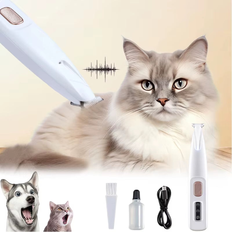 Dog Paw Trimmer with LED Light Fully Waterproof Portable Pet Hair Trimmer with Display Dog Clippers Grooming 18Mm Widen Blade